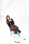 boots pantyhose plaid_skirt suspenders sweater yuzuki_tomomi rating:Safe score:1 user:nil!