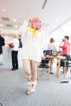 bow collar cosplay dress heterochromia k leggings misaki neko_(k) pink_hair rating:Safe score:0 user:pixymisa