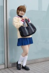antenna_hair blazer blouse bookbag clannad cosplay furukawa_nagisa hair_clips kneesocks mutsuki pleated_skirt skirt rating:Safe score:1 user:pixymisa