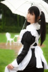 apron costume dress hairband lenfried lenfriedom!_type_d maid maid_uniform twintails umbrella rating:Safe score:0 user:bored_man