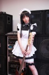 akiyama_mio apron bass cosplay dress garter hairband k-on! maid maid_uniform meirin_touka rating:Safe score:1 user:nil!