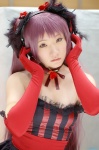 beatmania_iidx choker cosplay dress elbow_gloves gloves kishigami_hana mitzuhiro_celica purple_hair twintails rating:Safe score:0 user:nil!