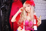 bustier cleavage cosplay lingerie macross macross_frontier microphone multi-colored_hair sachi_budou shawl sheryl_nome shorts rating:Safe score:0 user:nil!