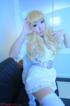 blonde_hair cape cosplay deep_rabbit dress macross macross_frontier macross_frontier:_itsuwari_no_utahime saku sheryl_nome thighhighs zettai_ryouiki rating:Safe score:0 user:nil!