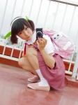 backpack bakemonogatari blouse camera hachikuji_mayoi hairband jumper luchiino school_uniform self-shot socks twintails rating:Safe score:4 user:c0rtana