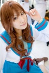 asahina_mikuru cosplay kousaka_nao miniskirt pleated_skirt sailor_uniform school_uniform skirt socks suzumiya_haruhi_no_yuuutsu rating:Safe score:0 user:nil!