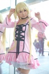 blonde_hair chii_(chobits) chobits choker cosplay dress hiromichi thighhighs zettai_ryouiki rating:Safe score:0 user:nil!