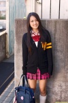 blouse bookbag cardigan costume dgc_0811 kneesocks mogami_yuki pleated_skirt school_uniform skirt rating:Safe score:0 user:nil!