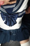 cosplay necoco necosmo3 original pleated_skirt sailor_uniform school_uniform skirt thighhighs wet zettai_ryouiki rating:Safe score:3 user:nil!