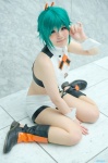 aquarion_evol boots cosplay croptop fujisaki_nitt green_hair shorts zessica_wong rating:Safe score:1 user:nil!