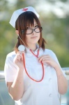 cosplay dress glasses narihara_riku nurse nurse_cap nurse_uniform original stethoscope rating:Safe score:0 user:nil!