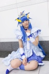 aoki_reika blue_hair boots choker cosplay crown cure_beauty dress nono_(cosplayer) pretty_cure smile_precure! rating:Safe score:0 user:pixymisa