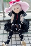 cosplay dress elbow_gloves gloves hiokichi melty petticoat scarf shining_hearts thighhighs white_hair witch_hat zettai_ryouiki rating:Safe score:0 user:pixymisa