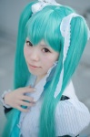 aqua_hair blouse cosplay hair_ribbons hatsune_miku hayase_ami like_a_rolling_star_(vocaloid) tie twintails vocaloid rating:Safe score:0 user:nil!