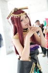 choker cosplay diao_chan headdress red_hair shin_sangoku_musou siinaamu skirt tubetop rating:Safe score:0 user:pixymisa