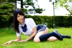 blouse kneesocks pleated_skirt sato_sakura school_uniform skirt rating:Safe score:3 user:nil!