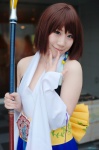bikini_top cosplay detached_sleeves final_fantasy final_fantasy_x robes saki staff swimsuit yuna rating:Safe score:0 user:nil!