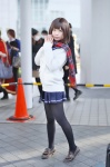 anegasaki_nene black_legwear cardigan cosplay love_plus pantyhose pleated_skirt sailor_uniform sakuya scarf school_uniform skirt rating:Safe score:3 user:nil!