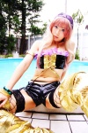 boots bustier cosplay fishnet_stockings garter_belt hairband lingerie macross macross_frontier multi-colored_hair pool sachi_budou sheryl_nome shorts thigh_boots thighhighs rating:Safe score:1 user:nil!