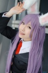 amatsuka_miyu animal_ears blazer blouse bunny_ears cosplay purple_hair reisen_udongein_inaba tie touhou rating:Safe score:1 user:nil!