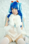 animal_ears blue_hair bodysuit cat_ears choker cosplay elbow_gloves felicia gloves hair_ribbons tail thighhighs toro twintails vampire_(game) rating:Safe score:0 user:nil!