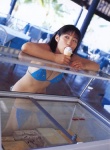 bikini cleavage denim ice_cream lovers_eye sato_hiroko shorts swimsuit unbuttoned rating:Safe score:0 user:nil!