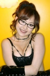 aoyama_yui bra cleavage elbow_gloves glasses gloves ponytail rating:Safe score:1 user:nil!
