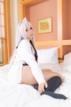bed cardigan cosplay guguru hairband kneesocks panties sailor_uniform school_uniform white_hair yunohana_yuuna yuragisou_no_guguru-san yuragisou_no_yuuna-san rating:Safe score:0 user:nil!