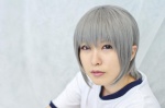 cosplay nagato_yuki narihara_riku silver_hair suzumiya_haruhi_no_yuuutsu tshirt rating:Questionable score:0 user:pixymisa