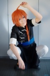 braid cosplay crossplay gintama hibiki_touya kamui mandarin_suit orange_hair rating:Safe score:0 user:nil!