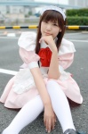 apron cosplay dress hairband maid maid_uniform minatsuki_naru original thighhighs twin_braids rating:Safe score:0 user:nil!