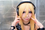blonde_hair blue_eyes choker cosplay headphones lily_(vocaloid) mizuno overcoat vocaloid rating:Safe score:0 user:pixymisa