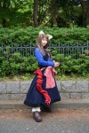 andou_kana animal_ears boots cosplay dress horo spice_and_wolf wolf_ears rating:Safe score:1 user:nil!