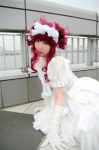 cosplay doku-hime elbow_gloves gloves gown lycoris_radiata red_hair tsugihagi_mishin rating:Safe score:1 user:nil!