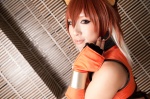 ahoge blazblue cosplay croptop fingerless_gloves gloves makoto_nanaya multi-colored_hair non_(ii) squirrel_ears rating:Safe score:1 user:nil!