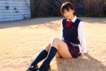 blouse costume kizuki_jui kneesocks pleated_skirt school_uniform skirt sweater_vest rating:Safe score:0 user:nil!