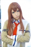 armbands blouse blue_eyes cardigan cosplay maiko_(ii) makise_kurisu steins;gate tie rating:Safe score:0 user:pixymisa