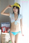 bikini blouse see-through shiina_momo side-tie_bikini swimsuit visor_cap rating:Safe score:1 user:nil!