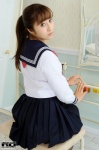 black_legwear fishnet_pantyhose okasaki_shoko pantyhose pleated_skirt ponytail rq-star_741 sailor_uniform school_uniform skirt rating:Safe score:0 user:nil!