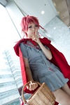 basket cape cosplay pleated_skirt red_hair ruiko saki_kano school_uniform skirt zone-00 rating:Safe score:0 user:pixymisa