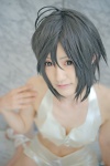 a-mi cosplay halter_top idolmaster_2 kikuchi_makoto shorts silver_hair rating:Safe score:1 user:nil!