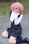 arinko blouse cosplay inu_boku_secret_service jumper kneesocks pantyhose pink_hair roromiya_karuta school_uniform twintails rating:Safe score:1 user:nil!