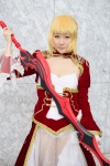 blonde_hair cosplay dress fate/extra fate/series kukku saber sword rating:Safe score:0 user:pixymisa
