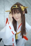 cosplay detached_sleeves hairband kantai_collection kimono kongou_(kantai_collection) myumyu pleated_skirt skirt twin_braids rating:Safe score:0 user:nil!
