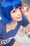ahoge blue_hair cosplay jumper kaieda_kae pokeball pokemon poliwag tail thighhighs rating:Safe score:1 user:nil!