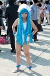 anklets blue_hair bracelets cosplay hat ikamusume mami_(ii) shinryaku!_ikamusume swimsuit rating:Safe score:0 user:pixymisa