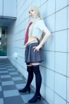 blonde_hair cosplay croptop macross macross_frontier sakurame_ruka sheryl_nome tie rating:Safe score:0 user:Log