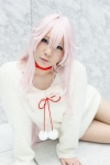 blue_eyes choker cosplay k neko_(k) pantyhose pink_hair sasa sheer_legwear sweater rating:Safe score:0 user:pixymisa