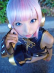 boots cosplay default_costume detached_sleeves headset megurine_luka necoco pink_hair skirt vocaloid rating:Safe score:0 user:nil!