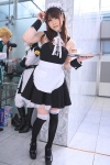apron cosplay costume crinoline hairband katou_mari kore_ga_watashi_no_goshujin-sama maid maid_uniform sawatari_mitsuki serving_tray thighhighs wristband zettai_ryouiki rating:Safe score:1 user:nil!
